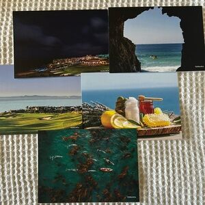 TERRANEA 🌊 5-Gorgeous coastal setting post cards / Authentic / New Never Used